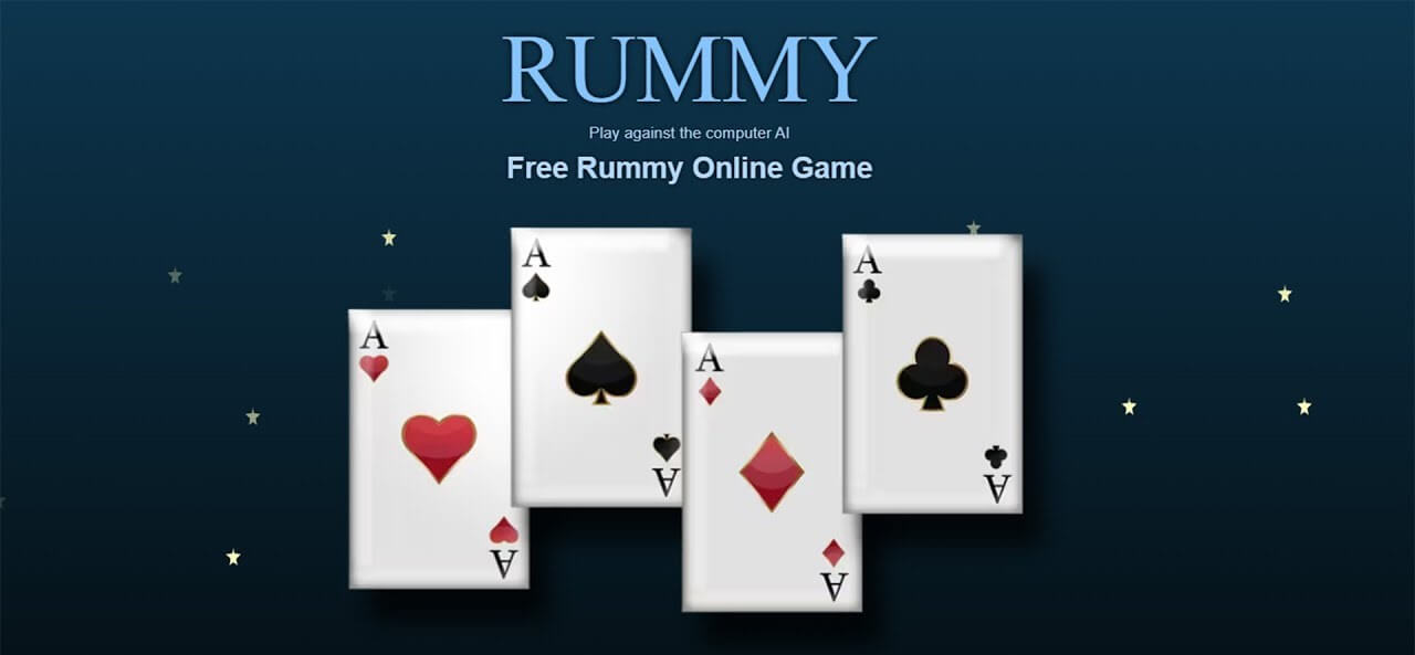 Rummy cards in hand